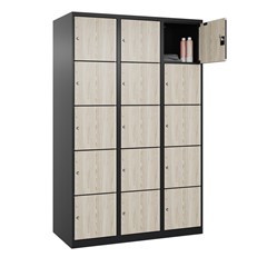 Schliessfächer HPL 5 Türen übereinander